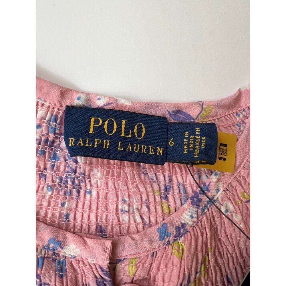 Polo Ralph Lauren Lav Print Pink Floral Top Women's Size 6 New - Picture 6 of 16